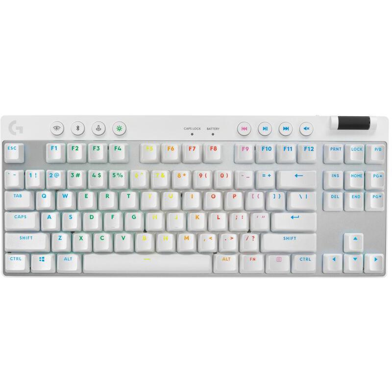 Logitech G PRO X TKL Gaming Keyboard, Wireless, for Devices with Windows/macOS, White