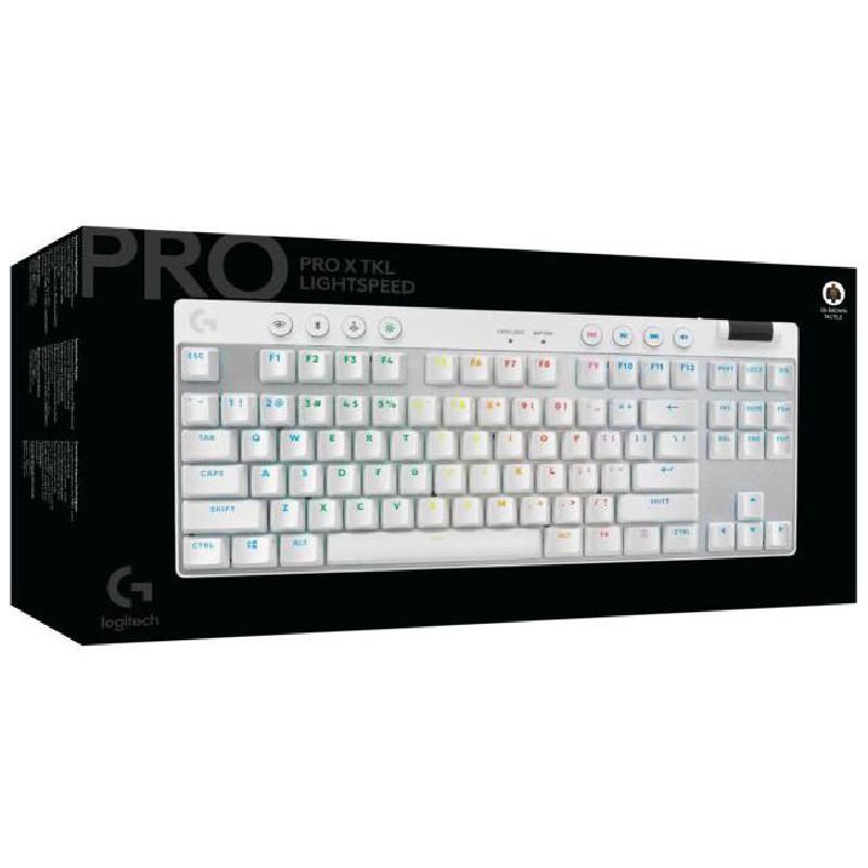 Logitech G PRO X TKL Gaming Keyboard, Wireless, for Devices with Windows/macOS, White — 2