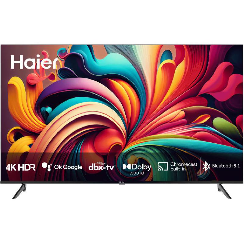 Haier 65" Smart TV, 4K LED, 60 Hz, Black, H65K801UG