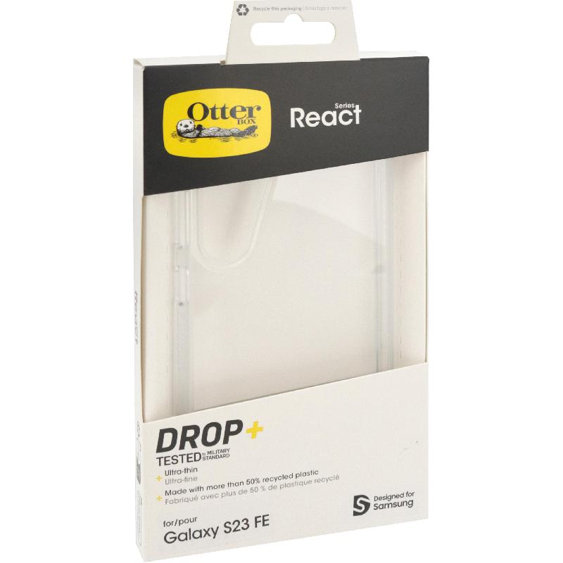 OtterBox React Back Cover Mobile Case, for Samsung Galaxy S23 FE 5G, Clear