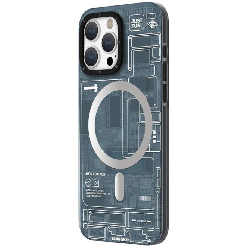 Youngkit Tech Back Cover Mobile Case, for iPhone 15 Pro, Black