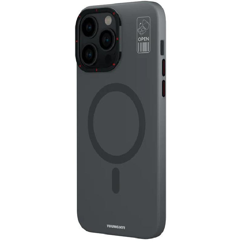 Youngkit Hermit Back Cover Mobile Case, for iPhone 15 Pro, Grey