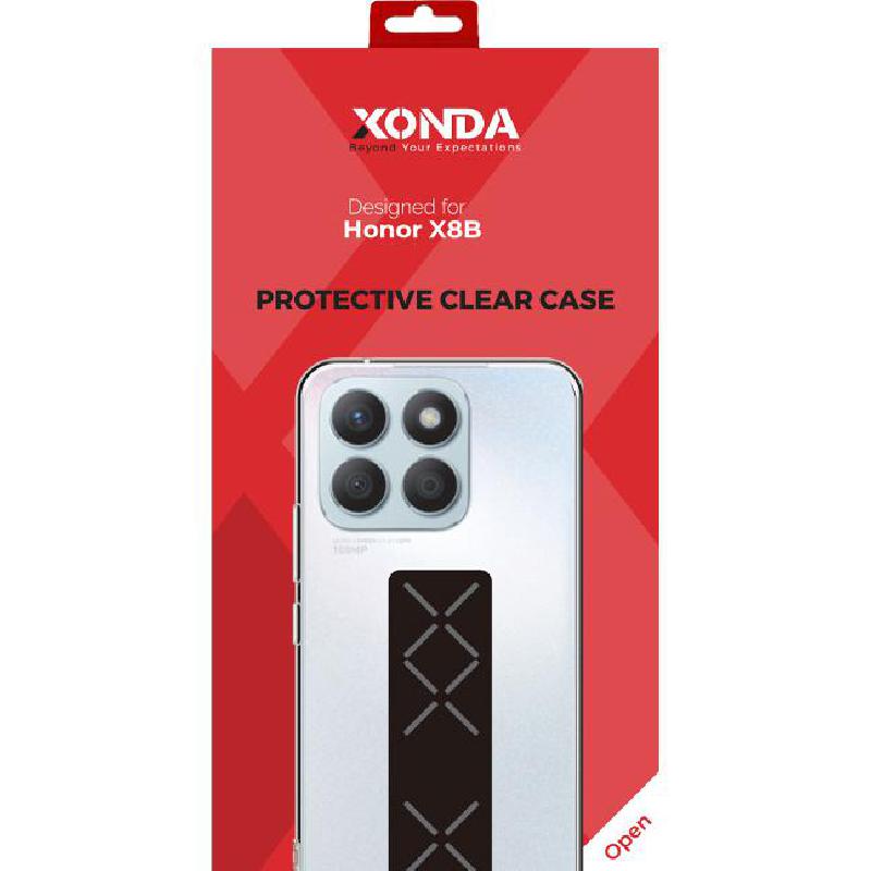 Xonda Back Cover Mobile Case with Strap, for Honor X8b, Clear