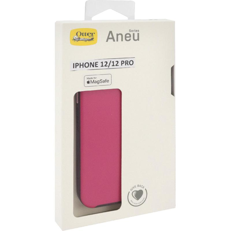 OtterBox Aneu Back Cover Mobile Case with MagSafe, for iPhone 12/iPhone 12 Pro, Pink Robin
