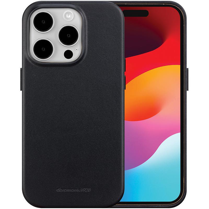 DBRAMANTE1928 Roskilde Back Cover Mobile Case with MagSafe, for iPhone 15 Pro, Black