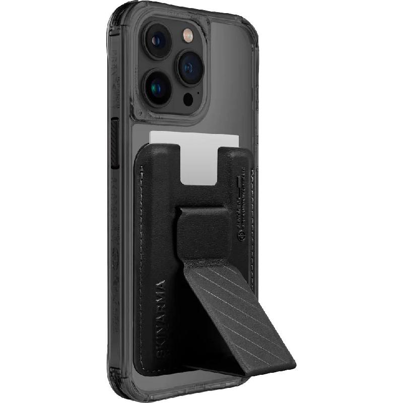 Skinarma SAIDO + KADO Back Cover Mobile Case with MagSafe, for iPhone 15 Pro Max, Clear/Black