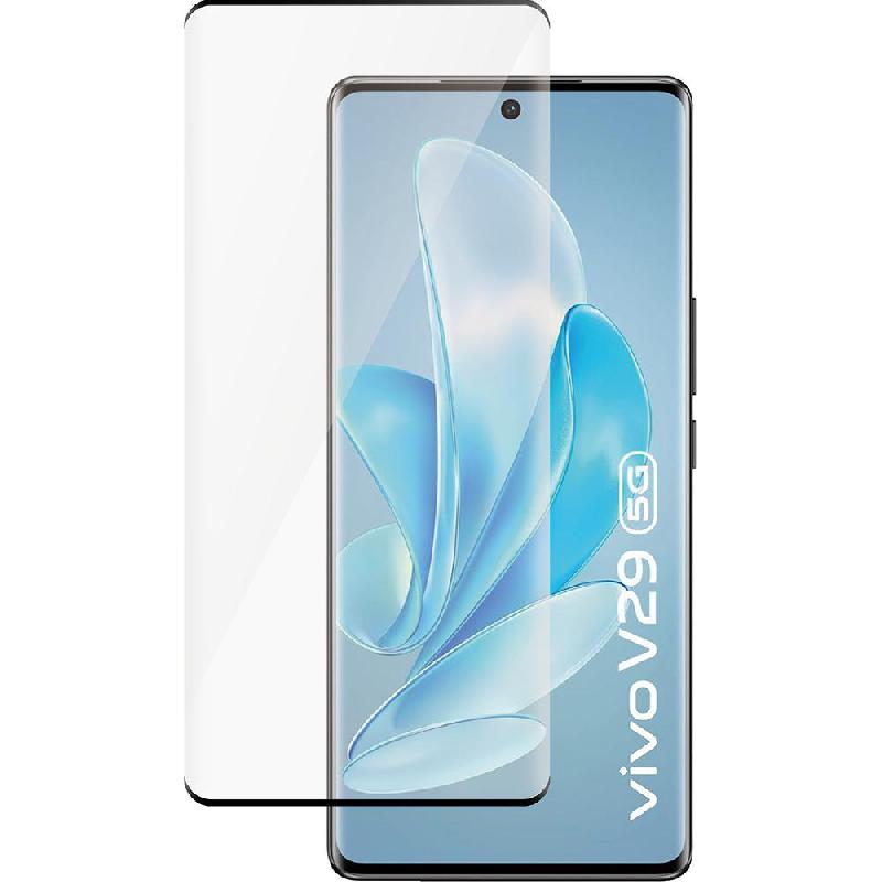 PanzerGlass SAFE Case Friendly Smartphone Screen Protector, Tempered Glass, Edge-to-Edge, Black, for vivo V29 5G