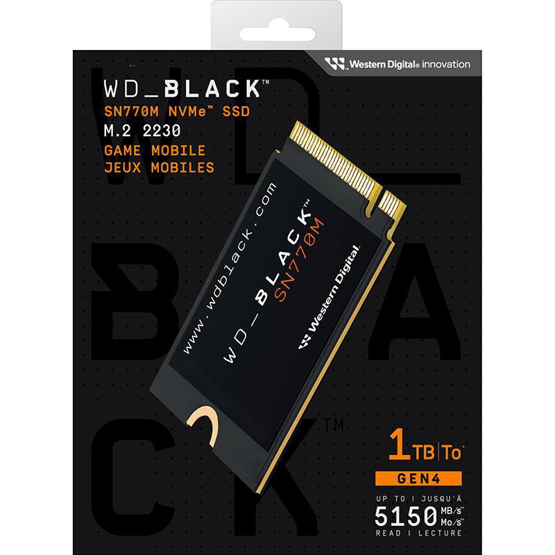 WD Black SN770M NVMe Internal SSD - Solid State Drive, 1 TB, Black