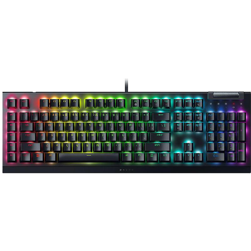 Razer BlackWidow V4 X Green Switch Chroma RGB Gaming Mechanical Keyboard, Wired, for Apple Laptop/Desktop Computer/Gaming Desktop Computer/CPU/Gaming CPU, Black