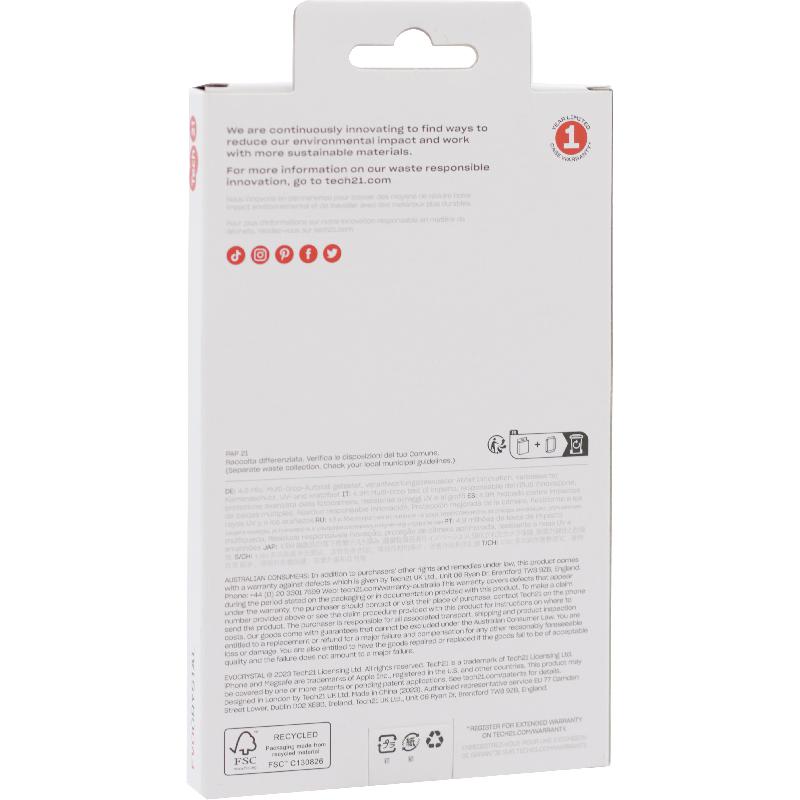 Tech21 EvoCrystal Back Cover Mobile Case with MagSafe, for iPhone 15 Pro, Natural Titanium — 2