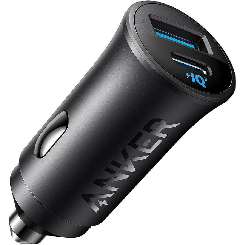Anker 30W Car Charger with PPS Technology, PowerIQ, 30 Watts, Dual USB (USB-A/USB-C), Black