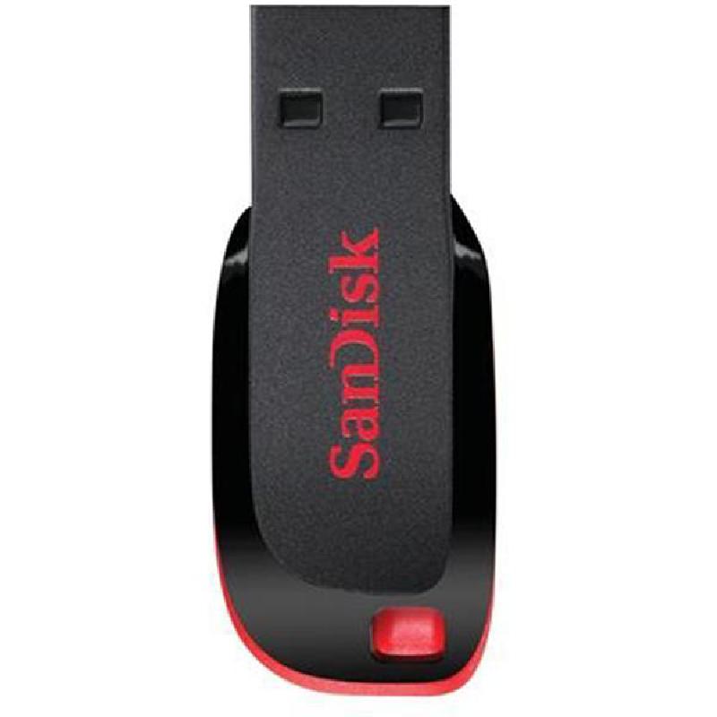 SanDisk Cruzer Blade USB Flash Drive, 64 GB, Black
