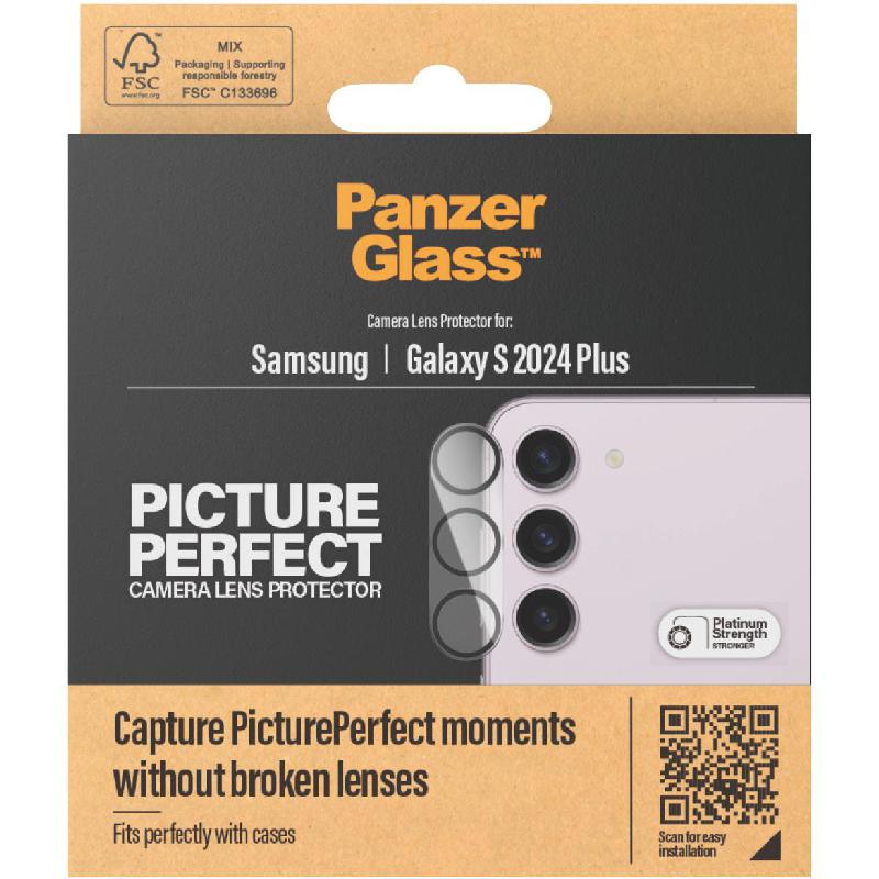 PanzerGlass PicturePerfect Camera Lens Protector (Full Frame) Smartphone Camera Accessory, for Samsung Galaxy S24+, Clear