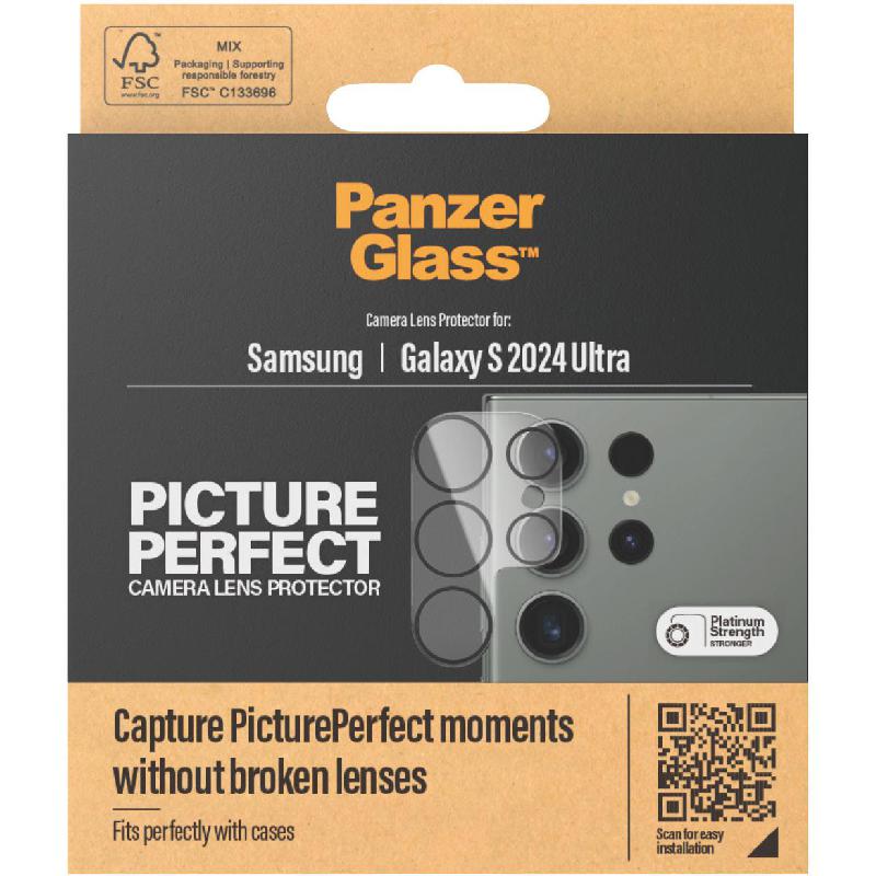 PanzerGlass PicturePerfect Camera Lens Protector (Full Frame) Smartphone Camera Accessory, for Samsung Galaxy S24 Ultra, Clear
