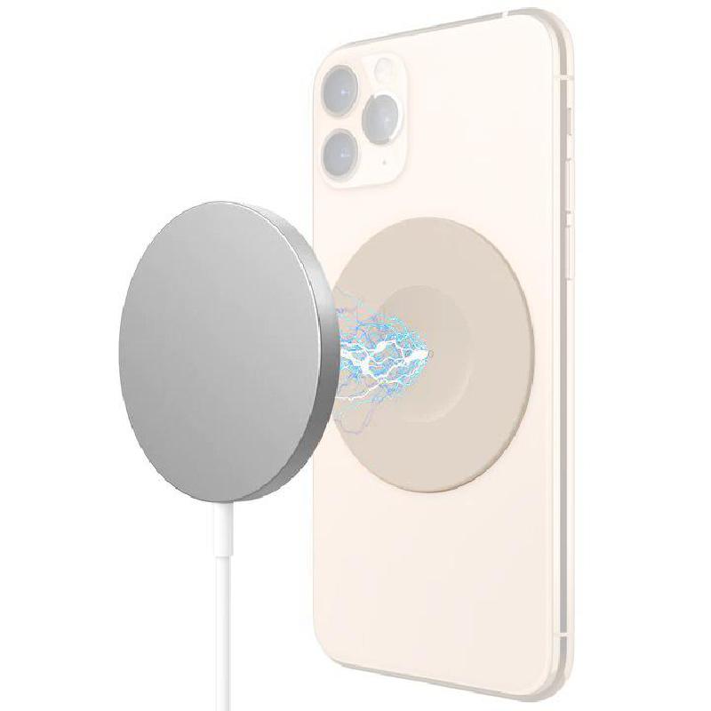 Elago Magnetic Guide Sticker MagSafe Ring, Universal, for Smartphone with MagSafe/Wireless Charging, Stone
