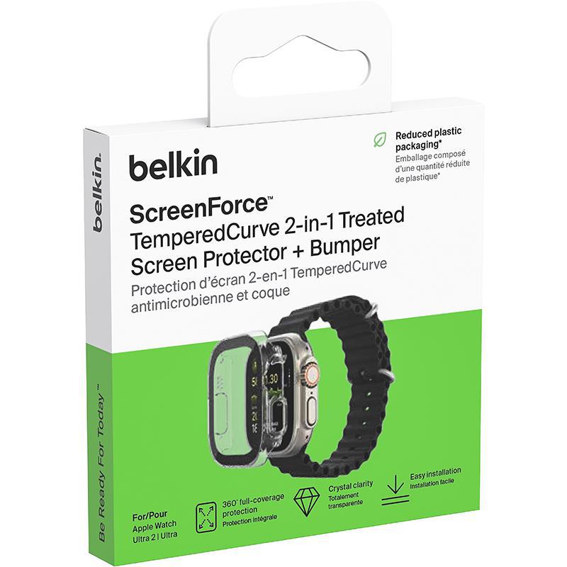Belkin ScreenForce Smartwatch Fit Case, for Apple Watch Ultra 3/Watch Ultra 2/Watch Ultra, Clear
