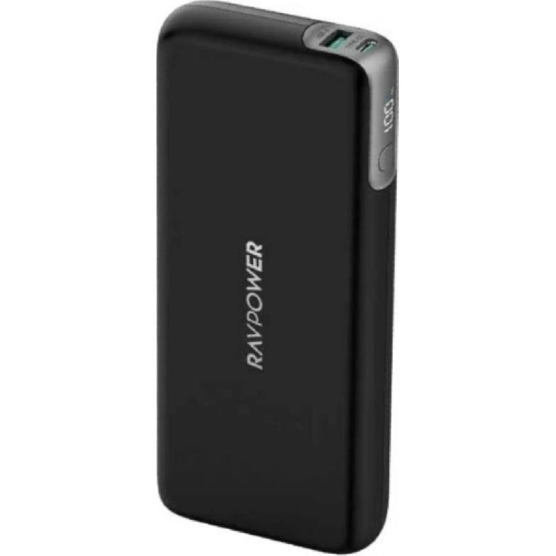 RAVPower RP-PB201Pro 70W Power Bank Charger, PD Fast Charging, 20000 mAh, 3 USB (1X USB/2X USB-C), Black