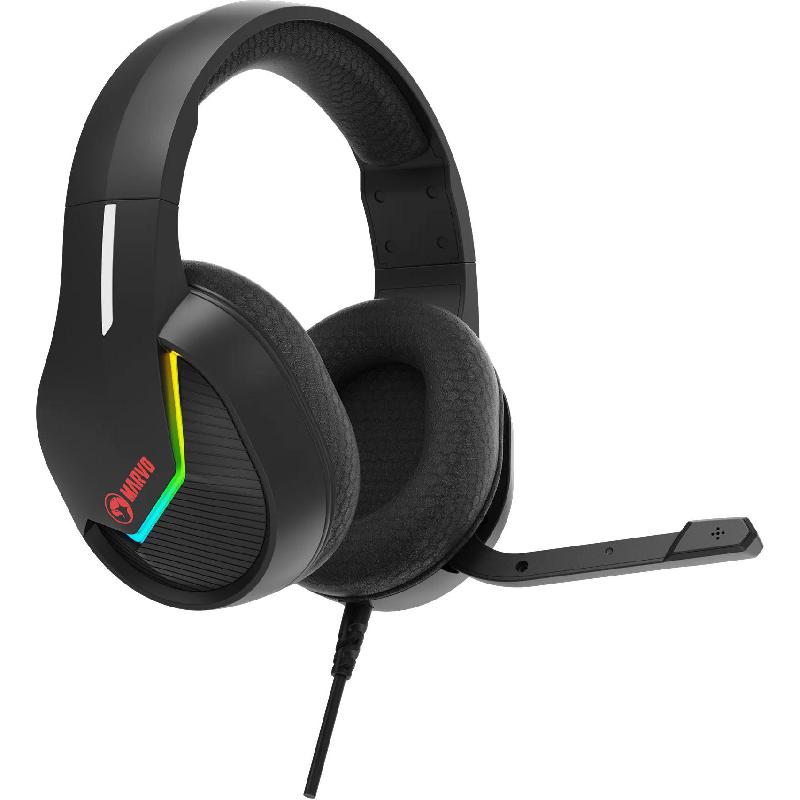 MARVO Scorpion H8618 RGB Gaming Headset, Wired, USB, Omnidirectional Microphone, Black