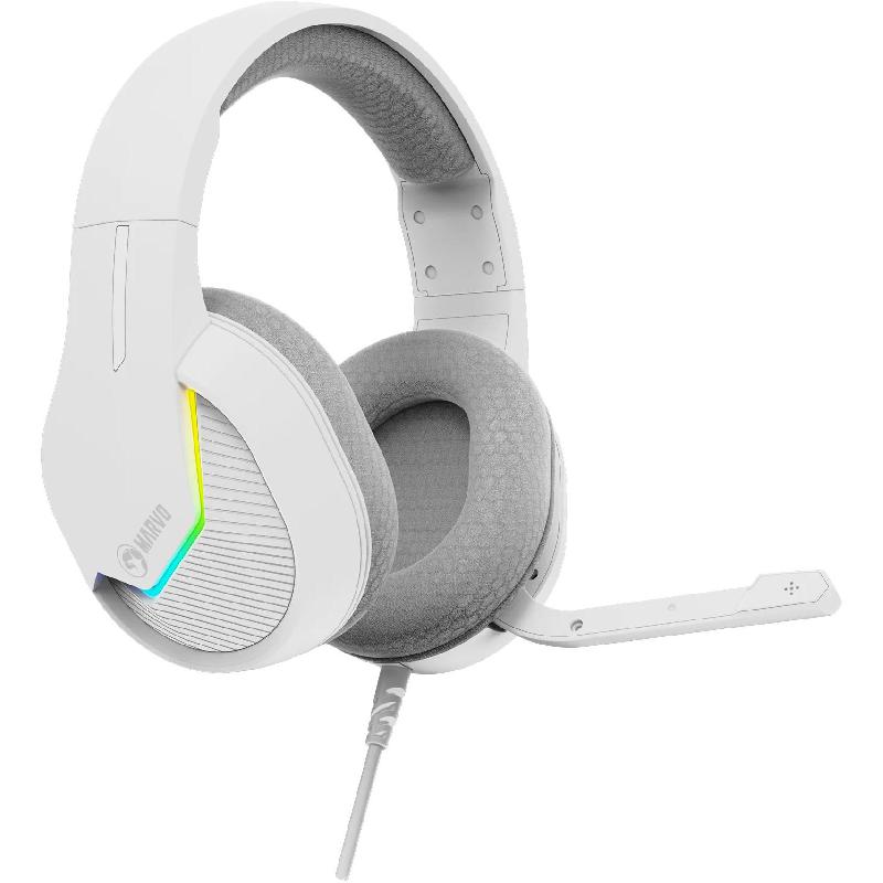MARVO Scorpion H8618  RGB Gaming Headset, Wired, USB, Omnidirectional Microphone, White