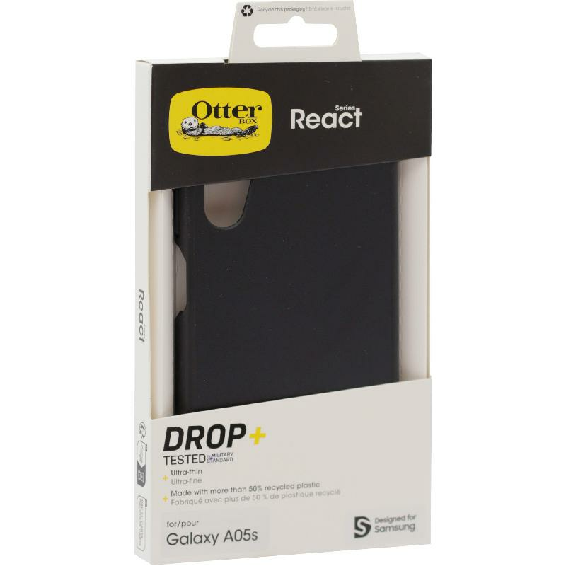 OtterBox React Back Cover Mobile Case, for Samsung Galaxy A05s, Black