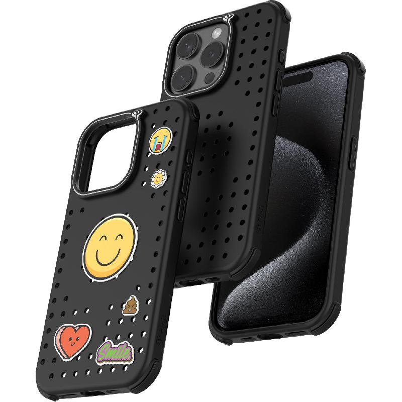 Raptic Pinit Back Cover Mobile Case, for iPhone 15 Pro Max, Black