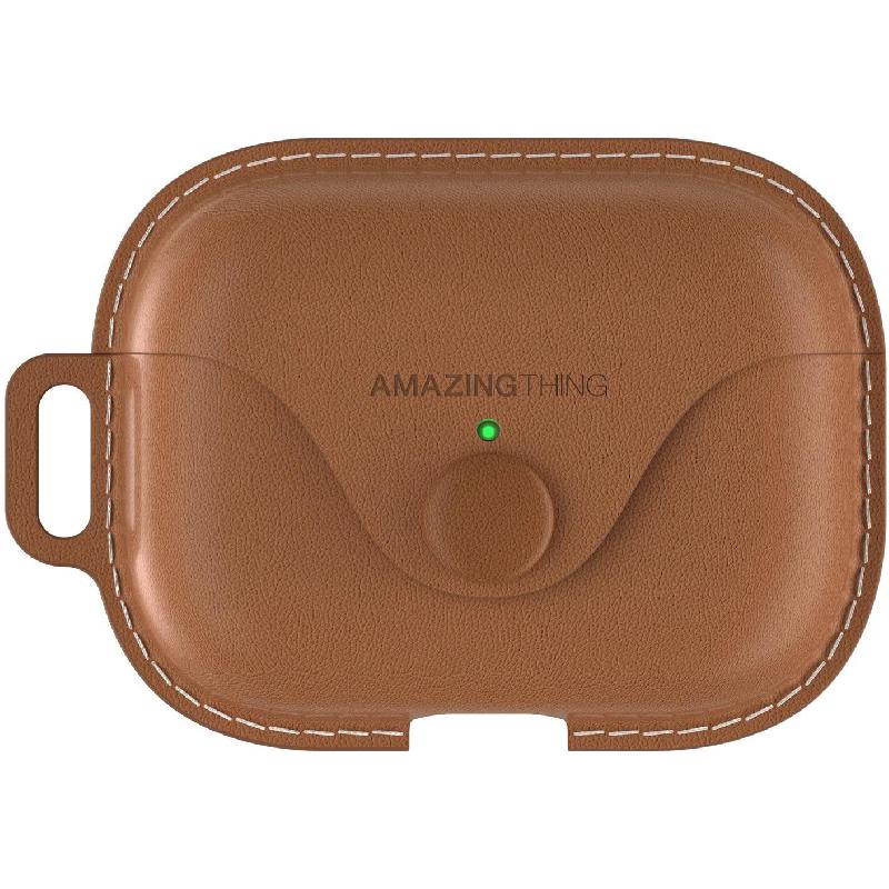 Amazing Thing Marsix Pro Earbuds Case, for Apple AirPods Pro 2nd Gen, Brown
