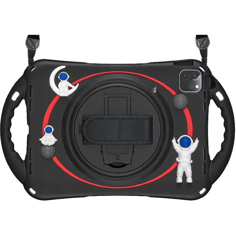 Kadasic Astron Strap Back Cover Tablet Case for Kids, for iPad Pro 11 - 2022/iPad Pro 11 - 2021/iPad Air 10.9 5th Gen, Black