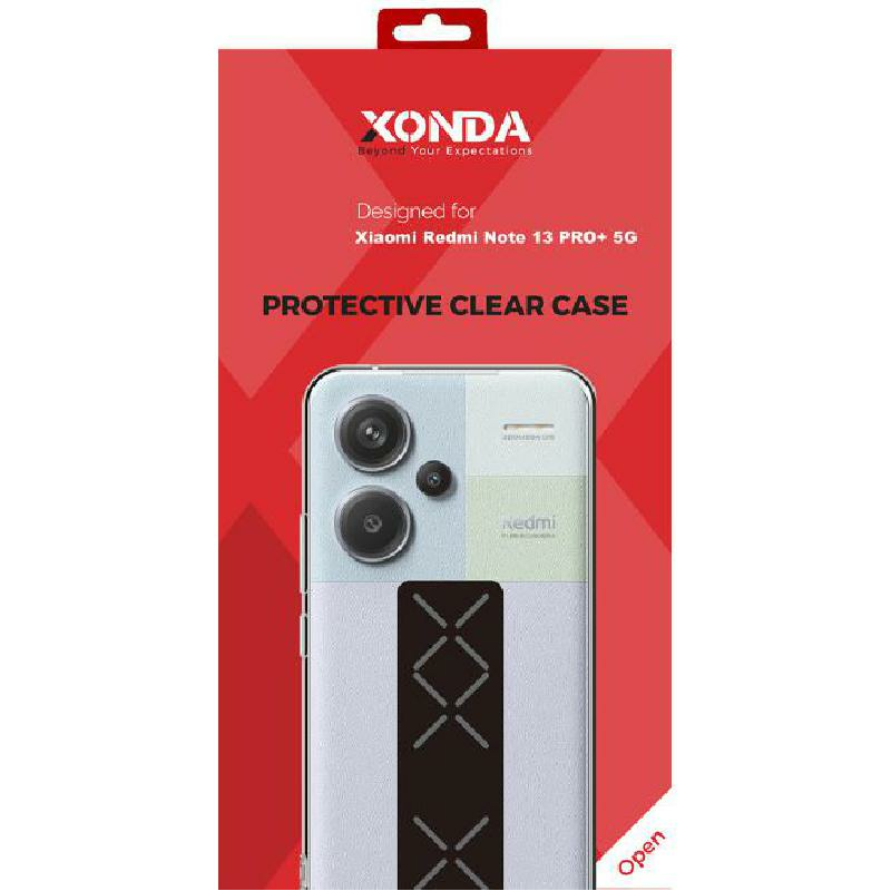 Xonda Back Cover Mobile Case with Strap, for Xiaomi Redmi Note 13 Pro+ 5G, Clear