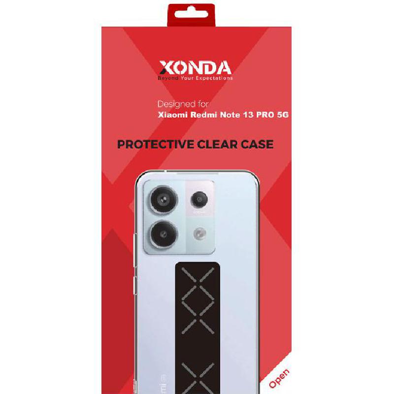 Xonda Back Cover Mobile Case with Strap, for Xiaomi Redmi Note 13 Pro 5G, Clear