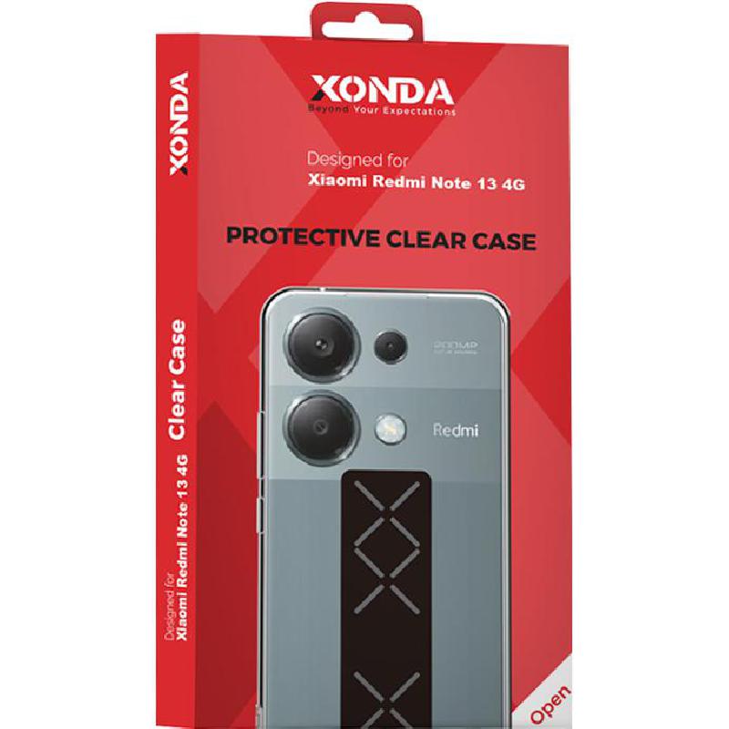 Xonda Back Cover Mobile Case with Strap, for Xiaomi Redmi Note 13 4G, Clear — 2