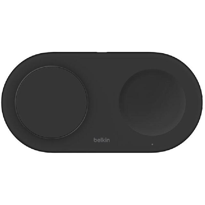 Belkin BoostCharge Pro 2-in-1 Magnetic Wireless Charging Pad with Qi2 15W, Qi/PMA, 15 Watts, Single USB-C, Black