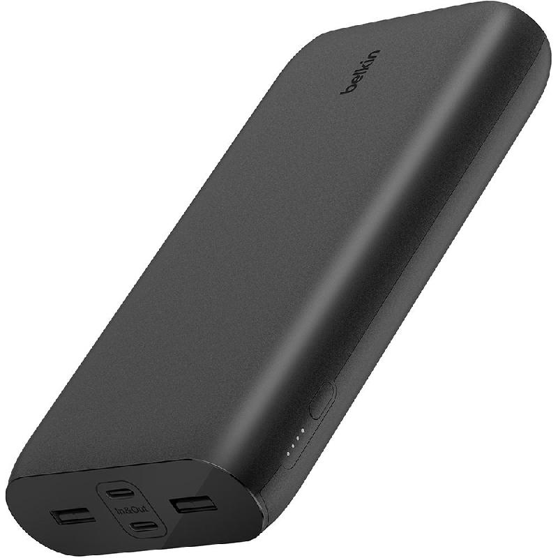 Belkin BoostCharge 26K Power Bank, 32W PD PPS, PD Fast Charging, 26000 mAh, 4 USB (2X USB/2X USB-C), Black