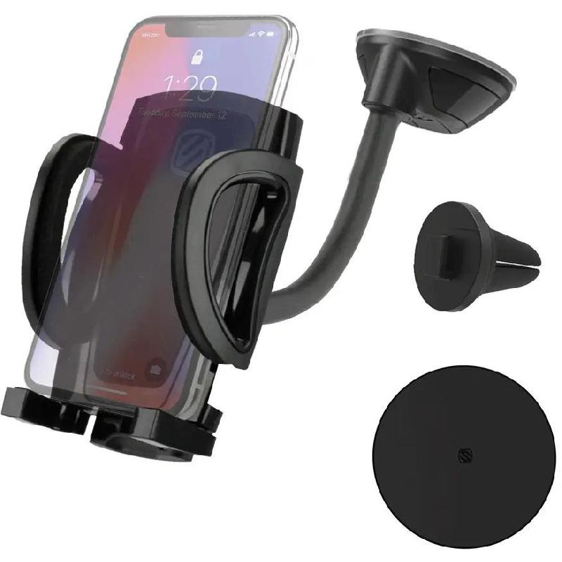 Scosche StuckUp 4-in-1 Universal Mounting Kit Smartphone Car Accessory, Universal, for Most Devices, Black