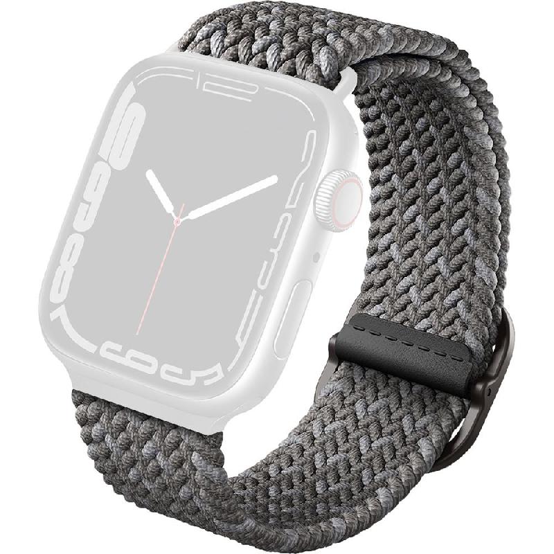 Uniq Aspen Wrist Strap, for Watch Ultra 3/Watch Ultra 2/Watch Series 11 46/Watch Series 10 46, Braided Band, with 316 Stainless Steel Buckle, Pebble Grey