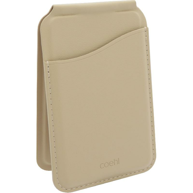 Uniq Coehl Esme 3-in-1 MagSafe Wallet with Stand and Mirror Phone Wallet, for iPhone 15/iPhone 15 Plus/iPhone 15 Pro/iPhone 15 Pro Max, Cream