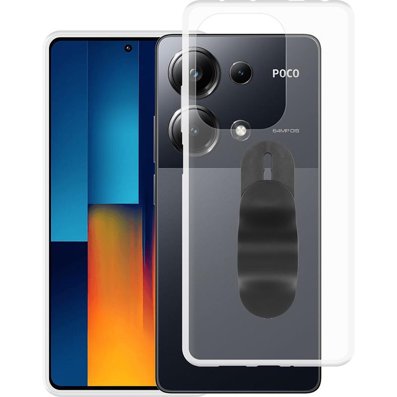 Just in Case Soft TPU Back Cover Mobile Case with Strap, for Xiaomi POCO M6 Pro, Clear