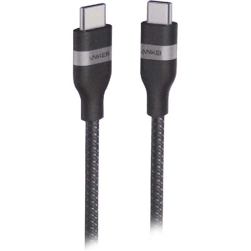 Anker A82E2 USB-C to USB-C Sync & Charge Cable, 3.00 ft ( 91.44 cm ), Black