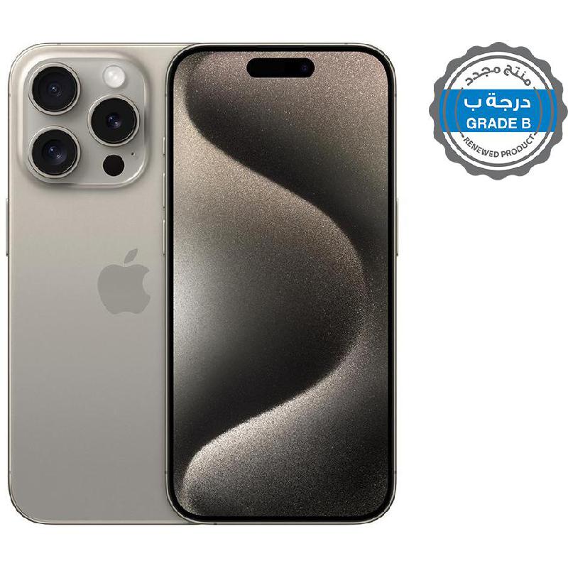 Renewed Grade B Apple iPhone 15 Pro, 256 GB, Natural Titanium, 5G