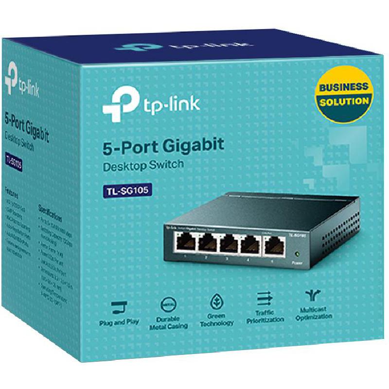 TP-Link TL-SG105 Network Switch, 5 Port (LAN), 5 Port (GbE)