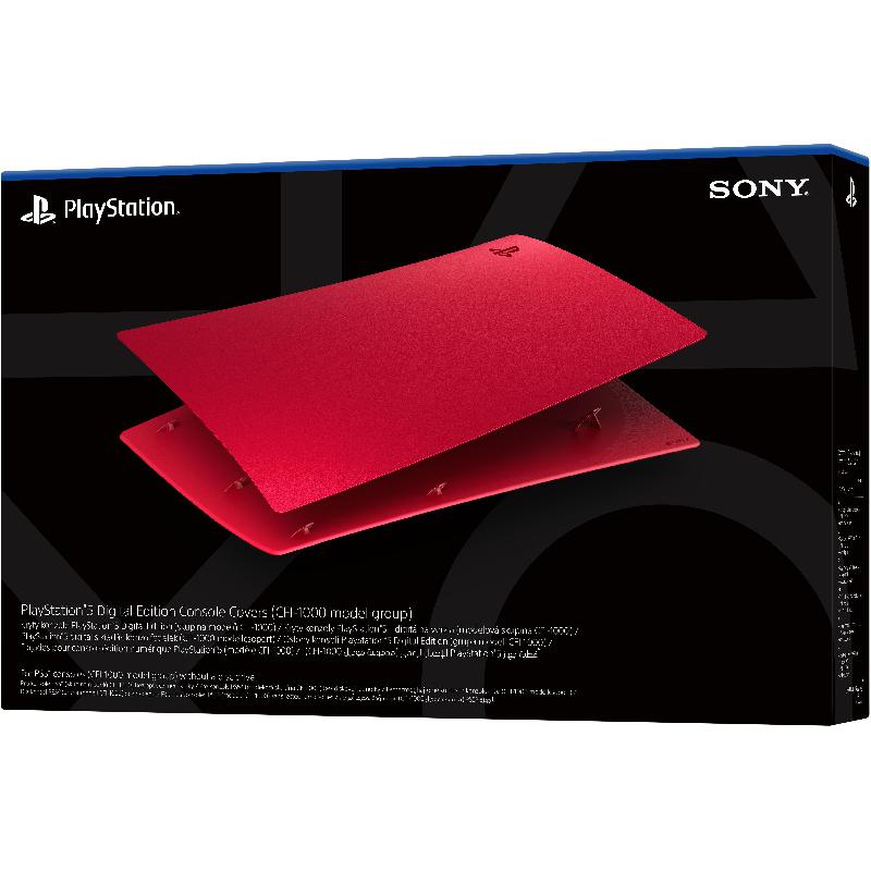 Sony PlayStation 5 Console Covers, for PlayStation 5 Digital Edition, Volcanic Red