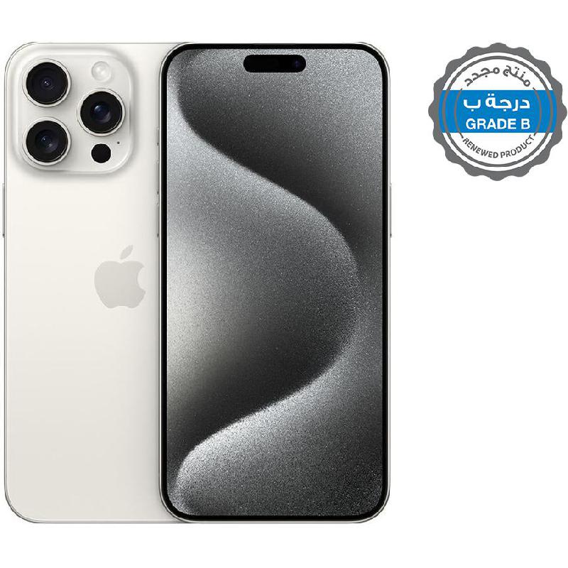 Renewed Grade B Apple iPhone 15 Pro Max, 256 GB, White Titanium, 5G