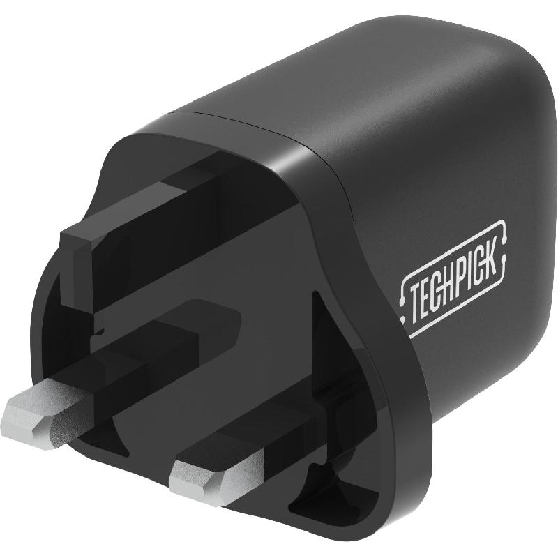 Techpick Home Charger, Fast Battery Charging, 20 Watts, Black