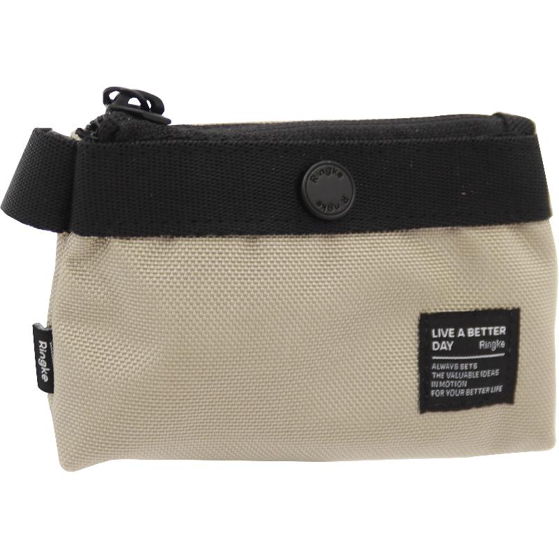 RINGKE Mini Pouch Tarpaulin Earbuds Case, for Earbuds, Beige