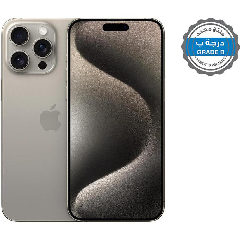 Renewed Grade B Apple iPhone 15 Pro Max, 512 GB, Natural Titanium, 5G