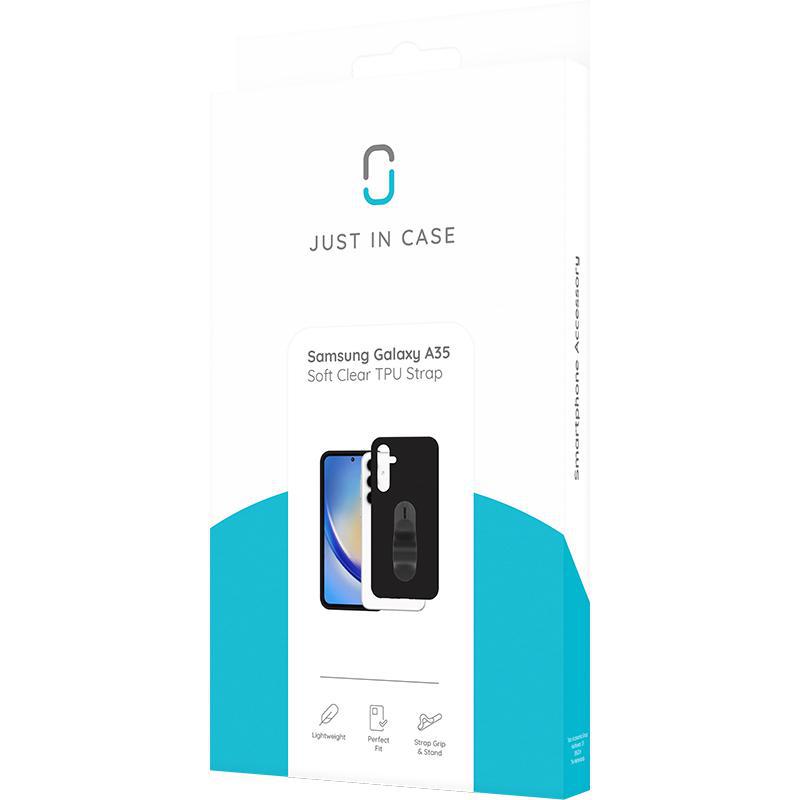 Just in Case Soft Back Cover Mobile Case with Strap, for Samsung Galaxy A35 5G, Black — 3