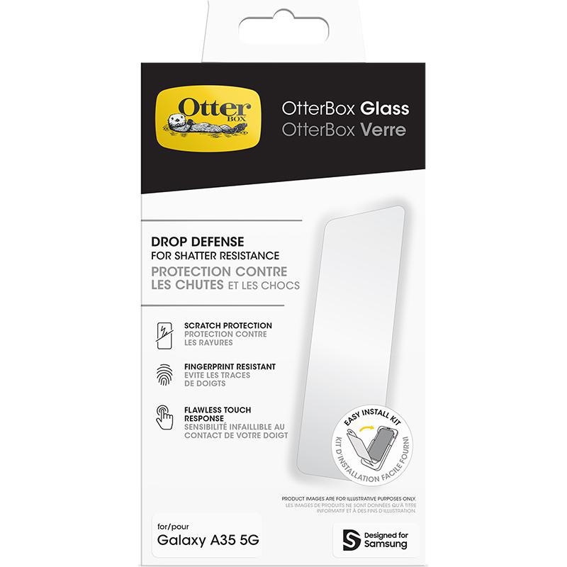 OtterBox Trusted Glass Smartphone Screen Protector, Tempered Glass, Clear, for Samsung Galaxy A35 5G
