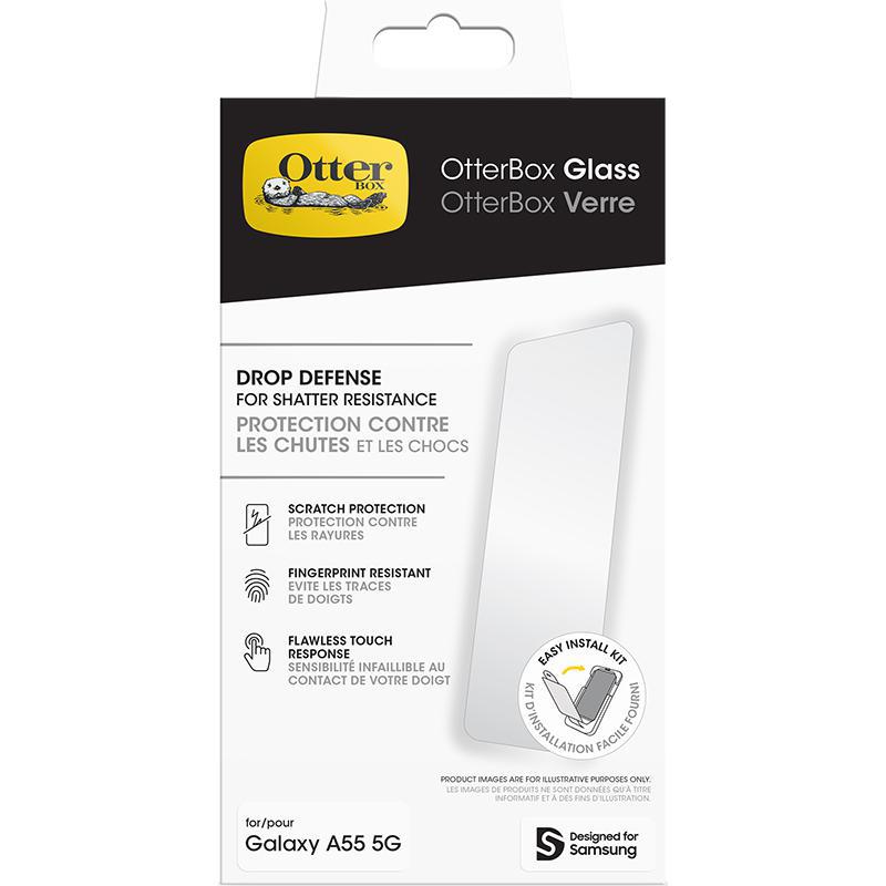 OtterBox Trusted Glass Smartphone Screen Protector, Tempered Glass, Clear, for Samsung Galaxy A55 5G