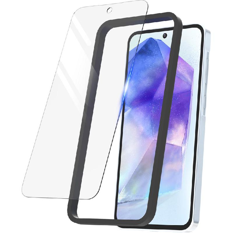 Araree Core Full Cover Tempered Glass Smartphone Screen Protector, Tempered Glass, Clear, for Samsung Galaxy A35 5G