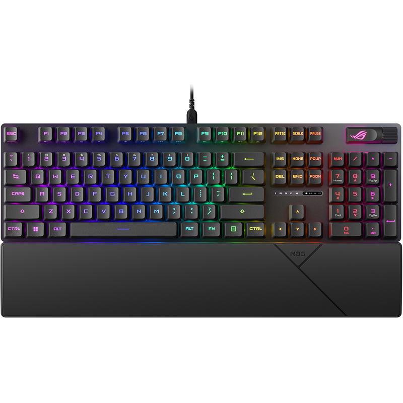 Asus ROG Strix Scope II RX Mechanical RGB Gaming Keyboard, Wired, for Laptop/Desktop Computer/Gaming Desktop Computer/CPU Windows 10 or Later, Black