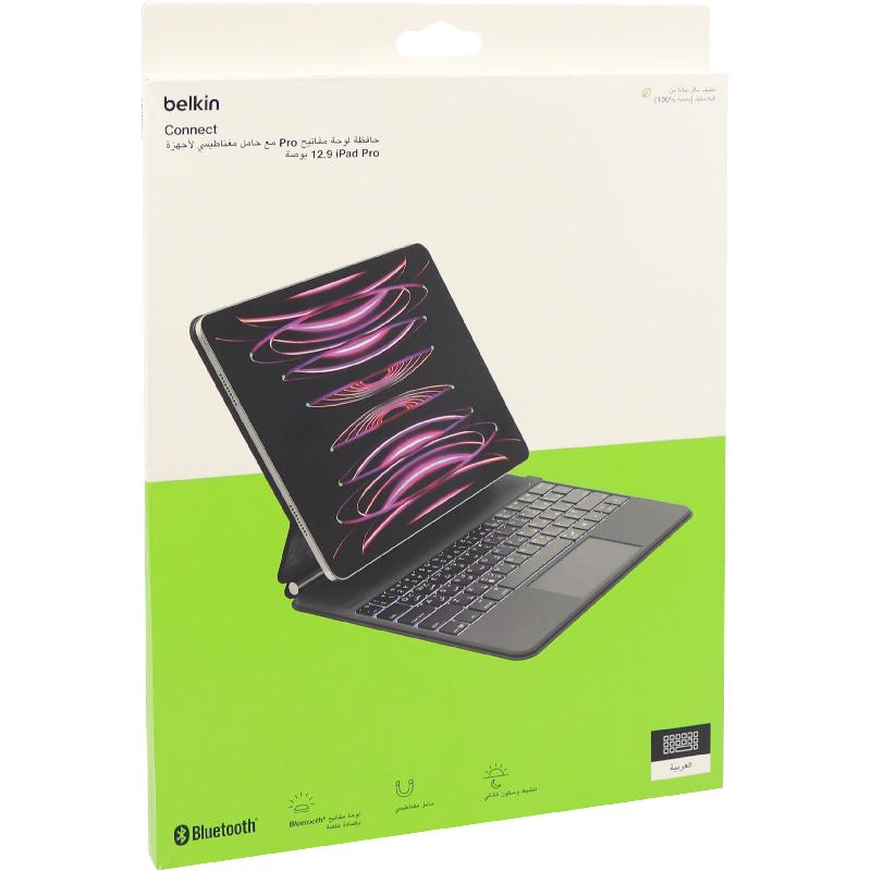 Belkin Tablet Keyboard Case, Bluetooth, for iPad Air 13 M3/iPad Air 13 M2/iPad Pro 12.9 M1, Black